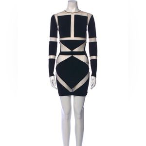 Balmain Colorblock Pattern Mini Dress